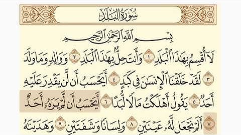 سورة البلد من 6 الى 7