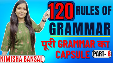 120 RULES OF GRAMMAR | NIMISHA MAM | RULES OF GRAMMAR | ENGLISH GRAMMAR | 9 JUNE 2021 | PART 6