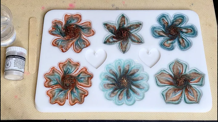 #1251 Gorgeous Resin Flower Coasters Using Mica Powders