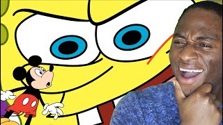 Spongebob vs Mickey Mouse Remastered - Cartoon Beatbox Battles (Verbalase) | Reaction!