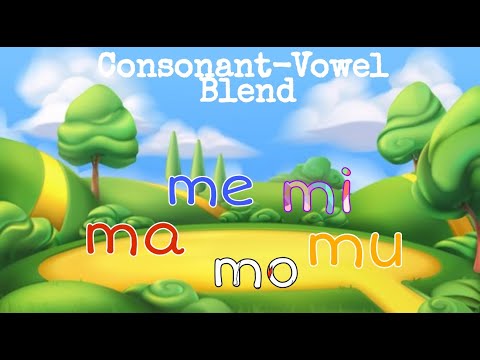 Blending Consonant and Vowel Sounds| ma me mi mo mu|English Phonics| Lesson 4