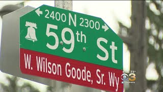 Protesters Gather During Street Renaming Ceremony For Former Mayor Goode
