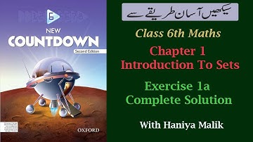 Introduction to sets II Exercise 1a II Class 6 II in urdu/hindi II New Countdown 2nd Edition