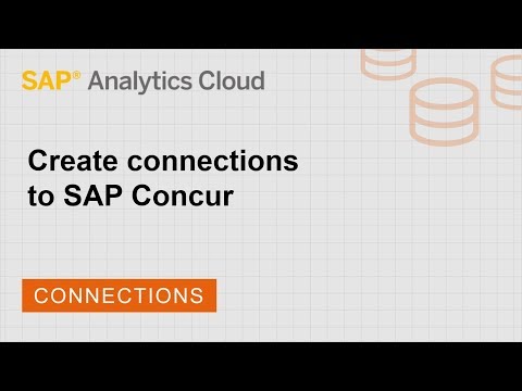 Create connections to SAP Concur: SAP Analytics Cloud (2018.22.2)