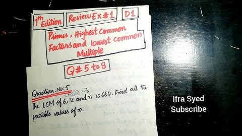 Mathematics Book 1 (D1) |  7th Edition | Review Exercise # 1| Q # 5 to 8 | Ifra Syed | in Urdu\Hindi