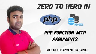 PHP Tutorial for Beginners in Hindi with MySQL  |  PHP Function with Arguments | Web Development