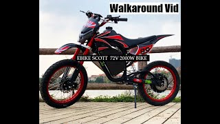 72V 2000W Electric EBAY Dirt Bike Walkaround