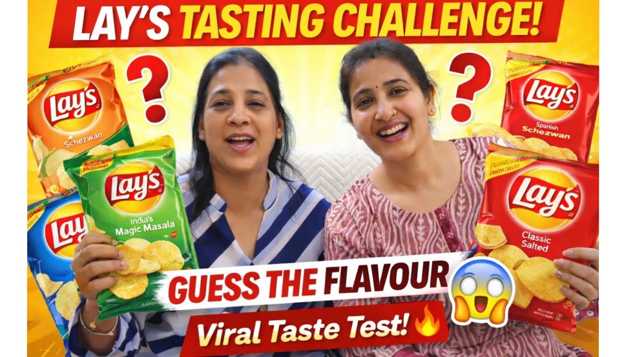 Lay’s Blind Taste Test 🤯 | Can I Guess All Flavours?##trending #viralvideos 