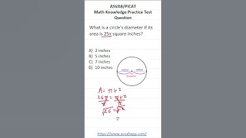 ASVAB/PiCAT Math Knowledge Practice Test Question: Diameter & Radius #acetheasvab with #grammarhero