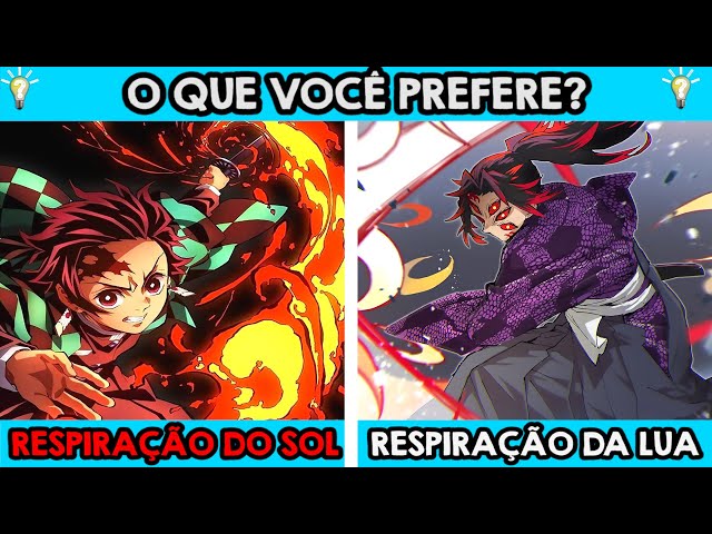 Qual respiração você teria em Demon Slayer?