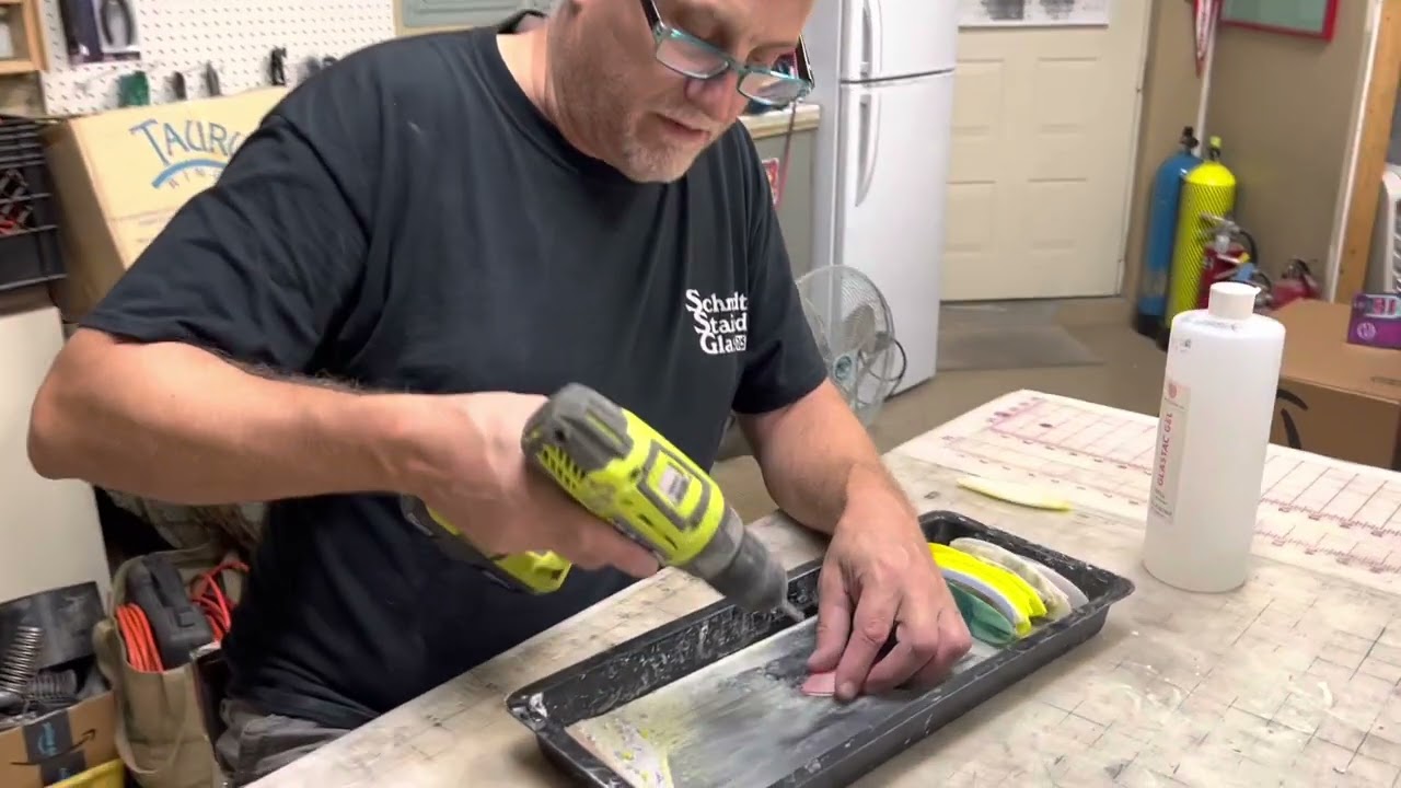 How to drill a hole in stained glass