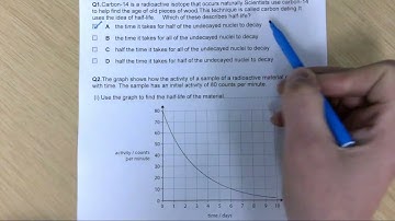 Finding half life from a graph - GCSE Radioactivity #shorts
