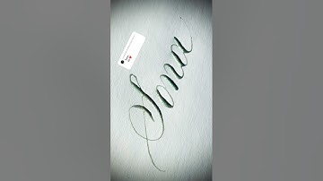 Copperplate calligraphy, tutorial, how I write your name #sona