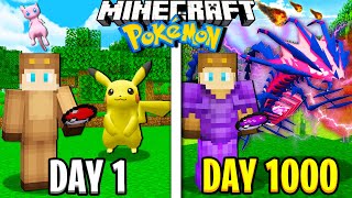 I Survived 1000 Days in Minecraft POKEMON Movie! screenshot 5