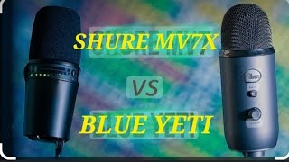 TESTING BACKGROUND NOISE On SHURE MV7X vs BLUE YETI