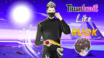 How To make Cartoon Thumbnail Like Ruok FF & White444 🔥 Picsart THUMBNAIL Tutorial FF-YT RECOMMENDED