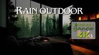 RAIN OUTDOOR • Nature's Dance • Healing Music • Nature 8k Video UltraHD