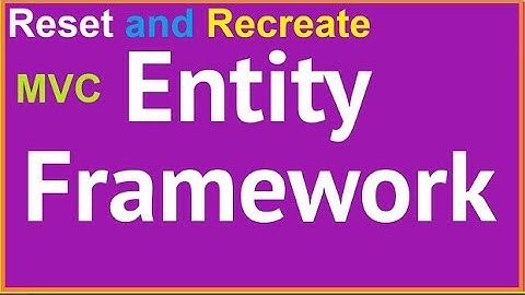 Reset Entity Framework Migrations Asp MVC ارجاع الاعدادات الافتراضية
