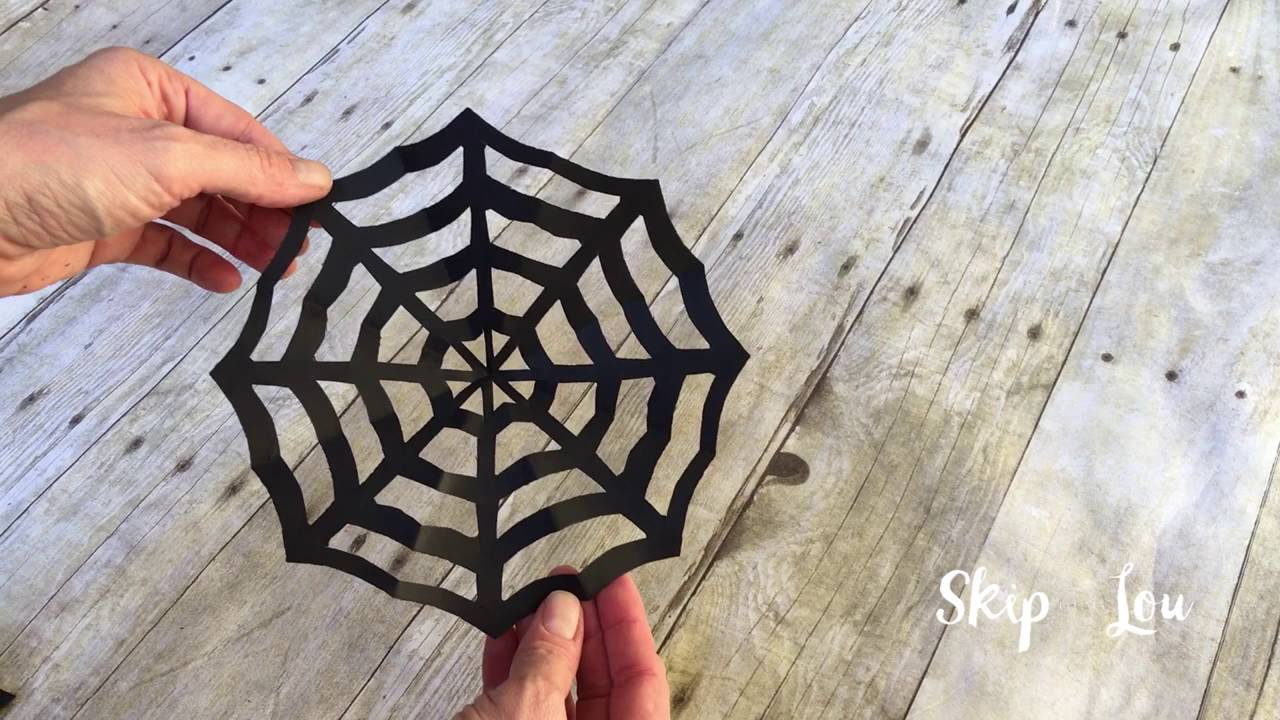 How to make a spider web out of paper - YouTube