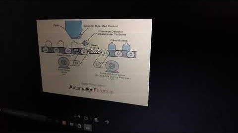 PLC programming for automatic bottle filling.