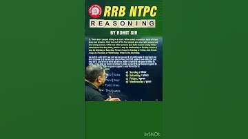 🔥CALENDAR TRICKS | REASONING BY ROHIT SIR #shorts #ssc #sscgd #rrbntpc #reasoning #radianmensa