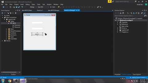 How to connect windows form with SQL database on visual studio 2017