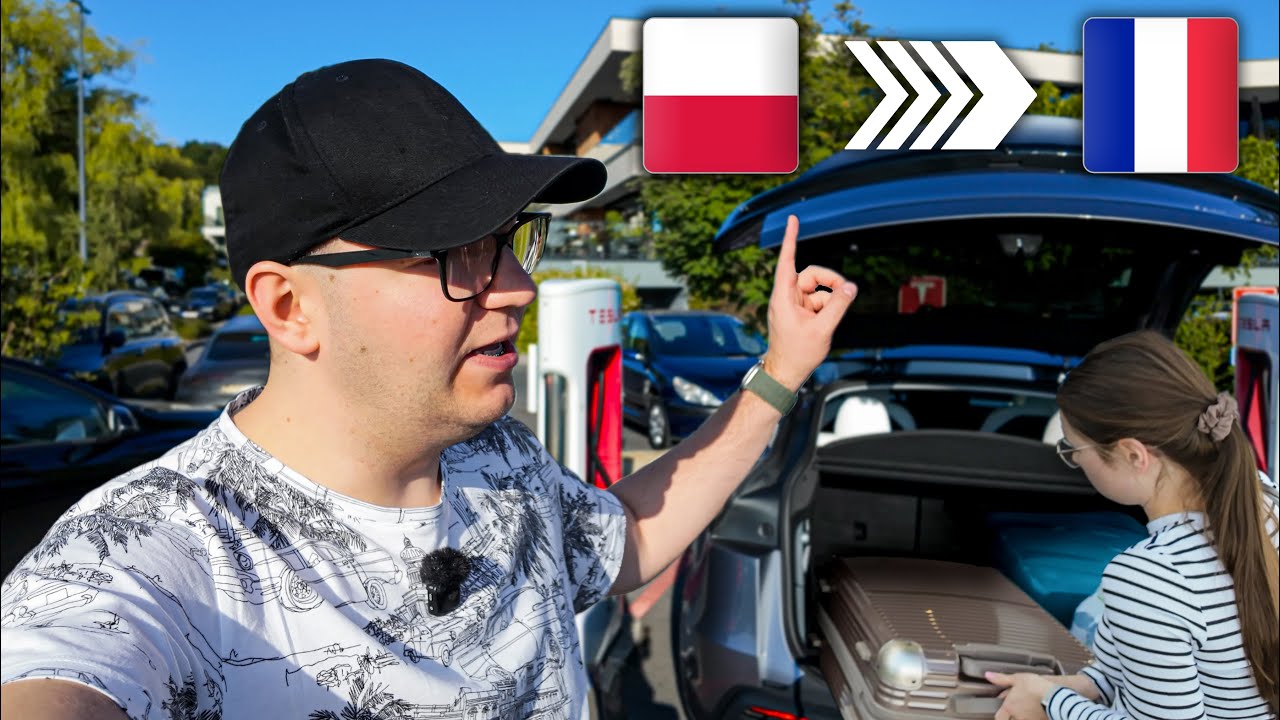 (znowu) jedziemy Teslą bardzo daleko (do Francji) ⚡*czysta przyjemność*