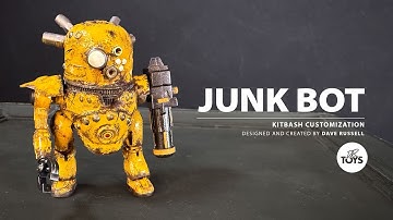 Junk Bot Build! | Kinder Egg Capsule + Vintage Japanese Model Kit Parts