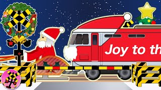 踏切アニメクリスマス♪もろびとこぞりて♪Railroad crossing Christmas Joy to the World♪