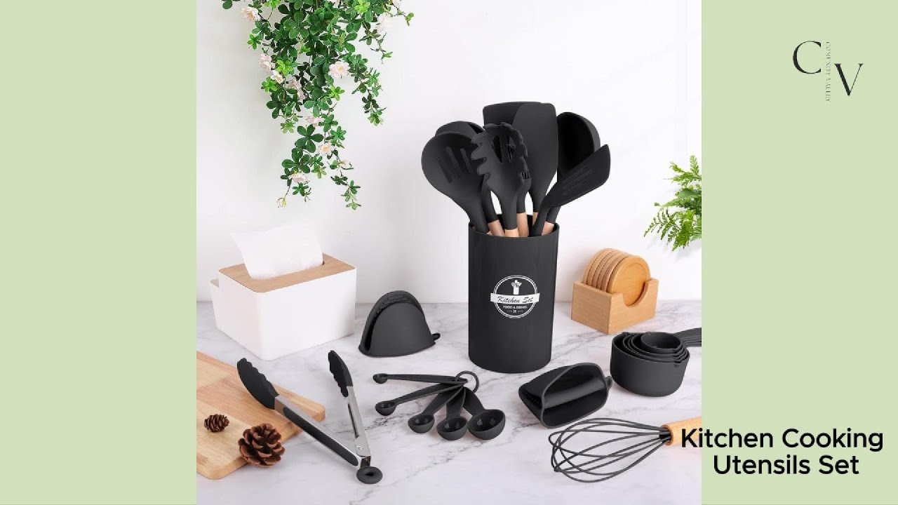 Lot de 43 ustensiles de cuisine en silicone, ensemble