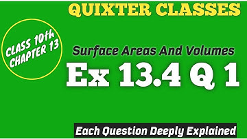 Ex 13.4 Q 1 Chapter 13 surface areas and volumes #class10maths #area #cbse #ncert #video #volume