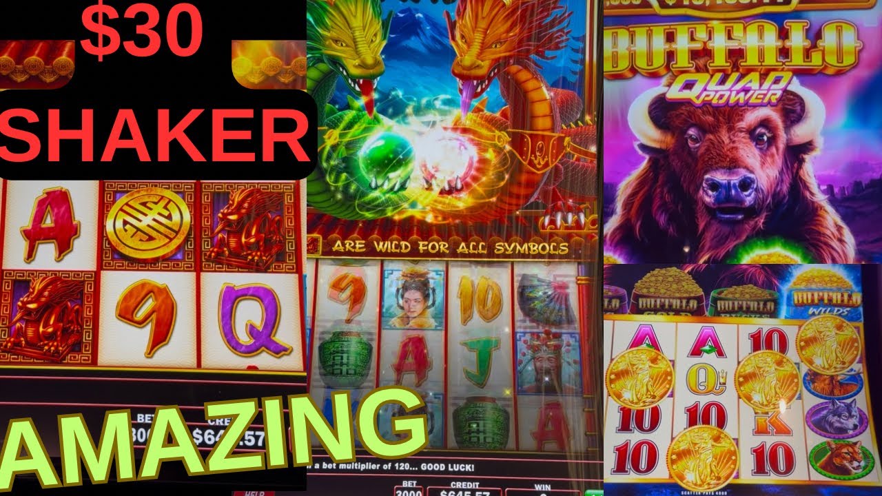 $30 Max Bet SHAKER ON TWIN 🐲 Triple Fortune Dragon 🐉 Buffalo Quad Power