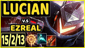 HANS SAMA (LUCIAN) vs EZREAL - 15/2/13 KDA BOTTOM ADC CHALLENGER GAMEPLAY - EUW