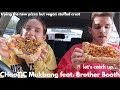 a chaotic Mukbang with my Brother *new vegan pizza hut*