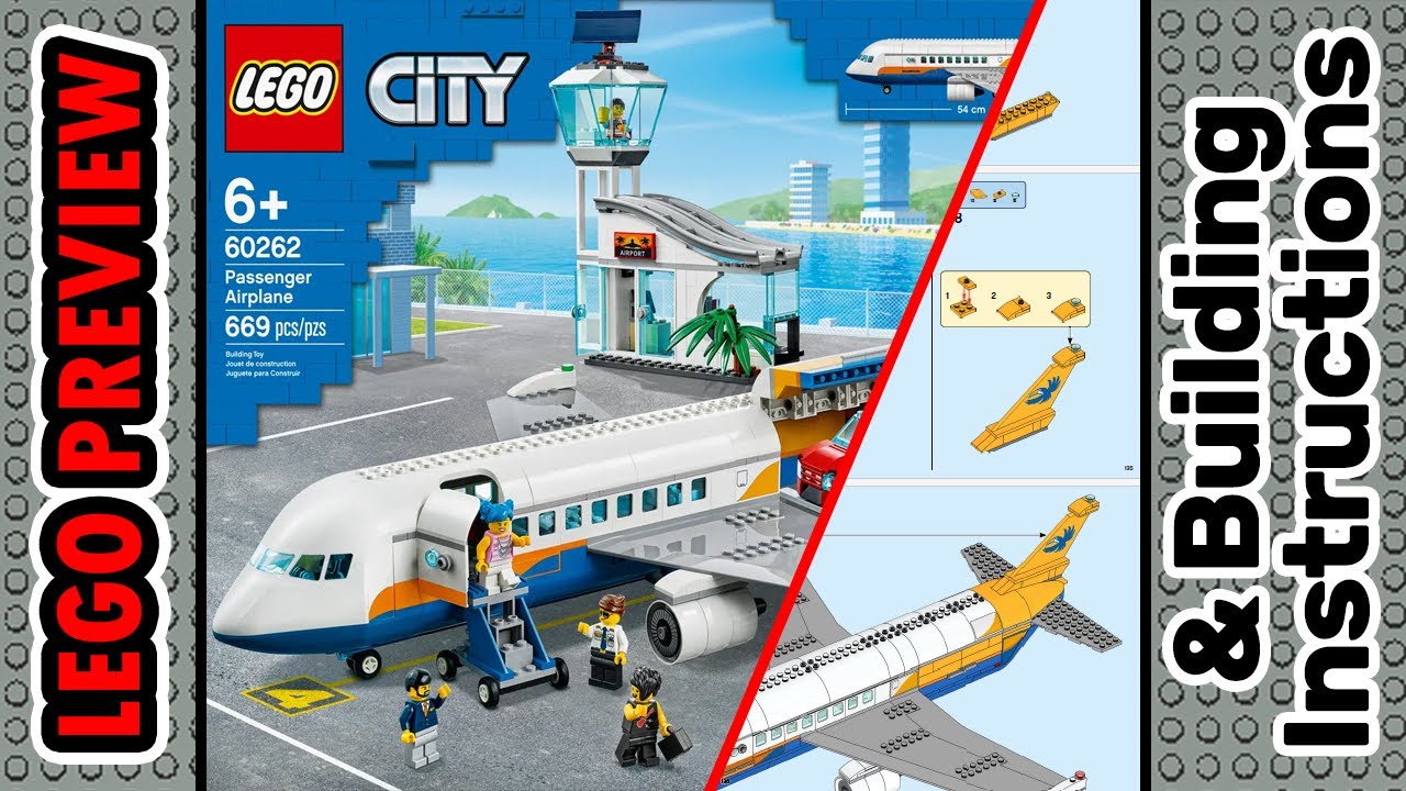 PREVIEW: 60262, LEGO CITY, Passenger Airplane​ & Building Instructions!  LEGO 2020