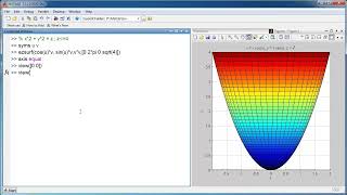 Full Matlab - ezsurf - Vẽ mặt parabaloid Guide