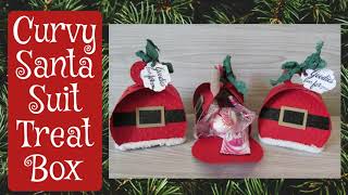 🎄Curvy Kscrafts Die 🎅Santa Suit Treat Box Gift Box #38 Jingle Jangle Christmas in July Series [2023]