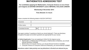 MAT 2014 Question 1 (first 10 multiple choice)