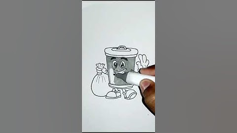 cute dustbin drawing 😷🤢 #art #shorts #short video #dustbin🫠