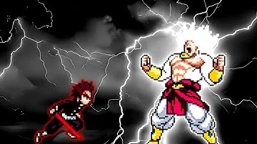 Tanjiro S3 V2 RN OP (New) VS Limit Break Broly SSJ4 V2 OP in Jumpforce Mugen