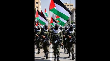 “Palestinian soldiers  Marching with Flags and Guns Through the City | Powerful AI Visuals”part2