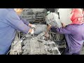 Mercedes-Benz actros 2040 fixed radiator and adjust valve clearance