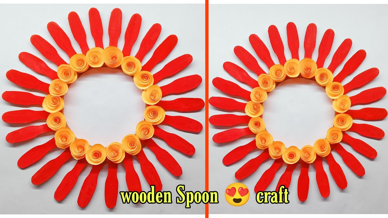 Spooning Tutorial How to Make Wood Spoon cardboard Wall Hanging/ Beautiful😍 Wall Hanging ...