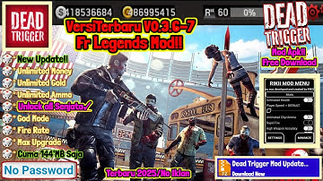 Dead Trigger Mod Menu Apk Update V2.1.8 Unlimited Money, Gold & No Pasword!!