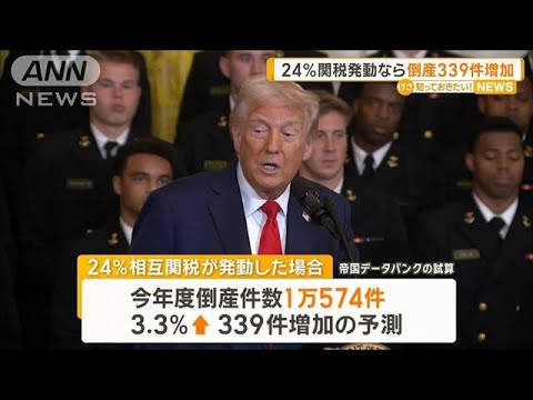 24％相互関税発動なら、倒産339件増加の予測【知っておきたい