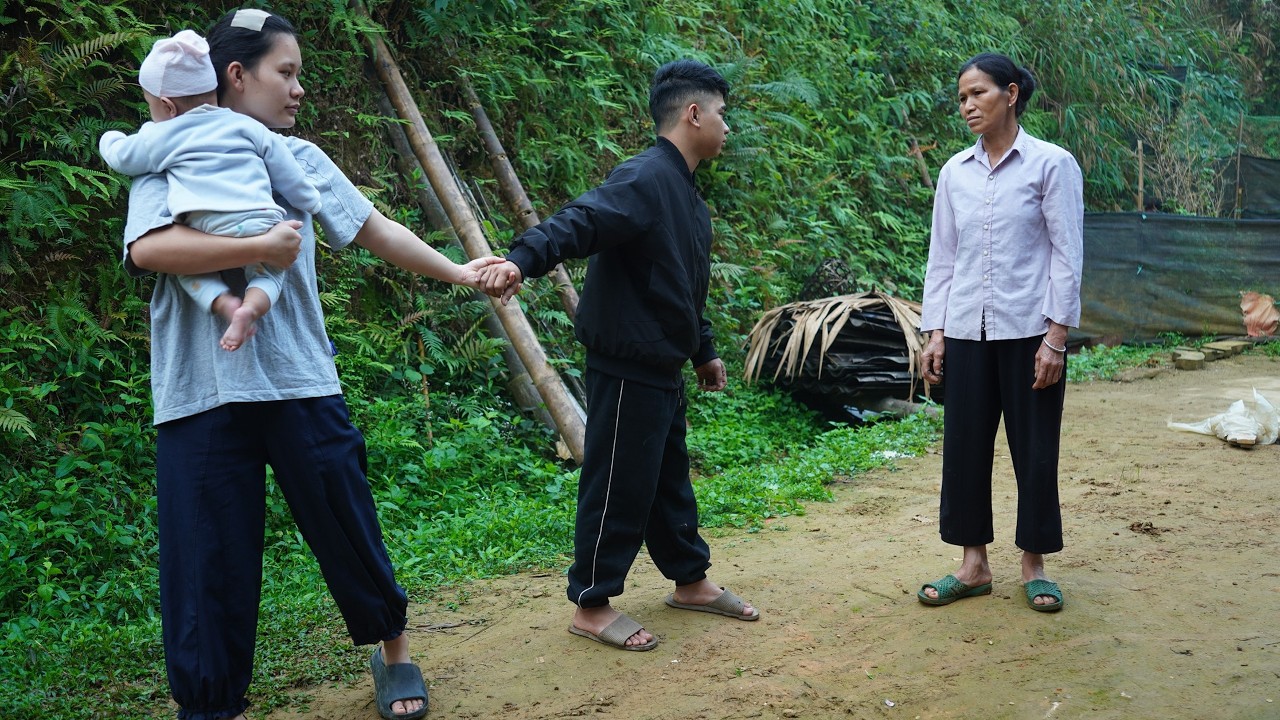 Manh visited his mother and two reconciled - The mother burst into tears when her child forgave her