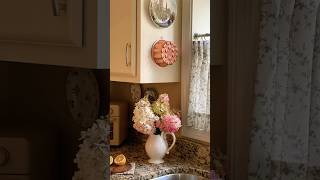 Adding cozy to the kitchen window with these custom cafe curtains! Linked on LTK #curtains #kitchen