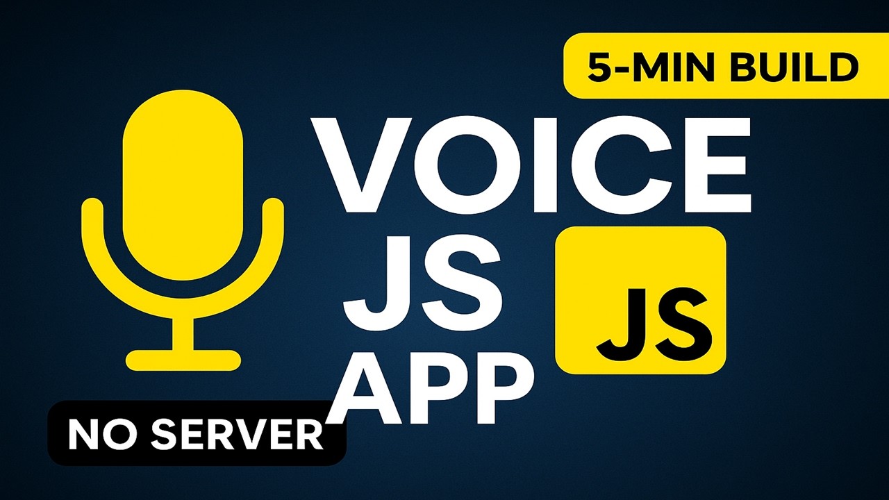 Voice Control JavaScript Tutorial | Web Speech API Hands‑On Project ...