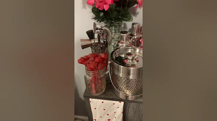 how i styled my wine cabinet for valentines day