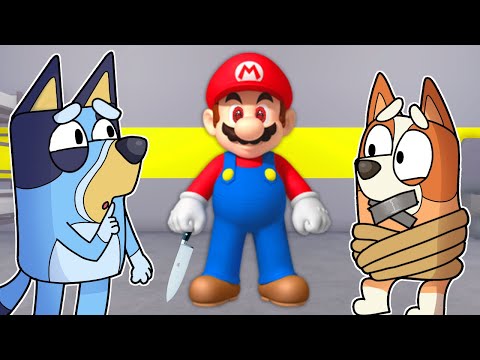 Bluey & Bingo Escape EVIL MARIO Prison!